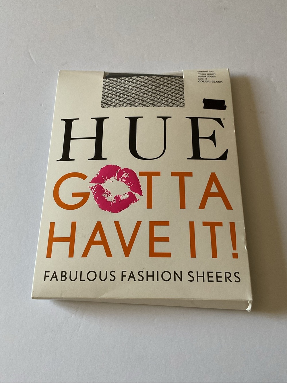 HUE GOTTA HAVE IT MICRO MESH CONTROL TOP TIGHTS BLACK SIZE 3 LARGE NWT
